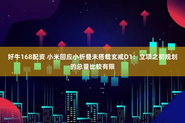 好牛168配资 小米回应小折叠未搭载玄戒O1：立项之初规划的总量比较有限